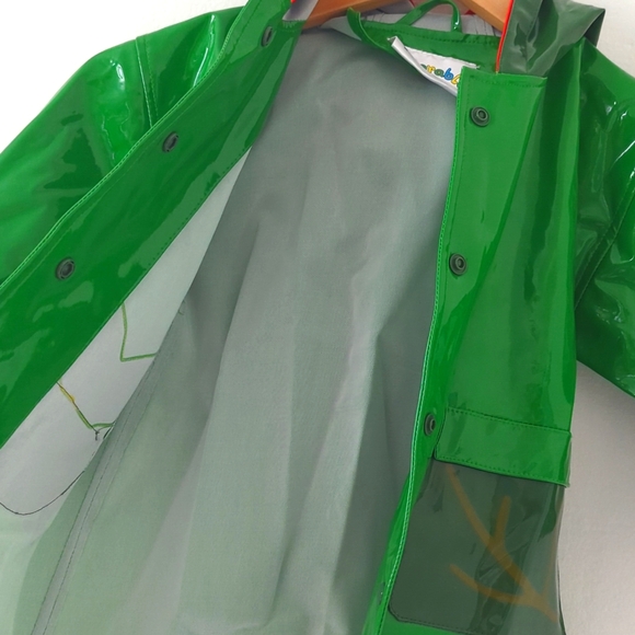 Kidorable 3T Frog Rain Coat Jacket Green, Yellow, Red. - Picture 5 of 6